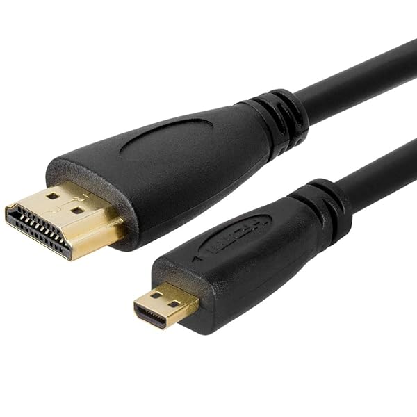 Cmple 3ft Micro HDMI to HDMI Cable - 4K Male to Male for Cameras & Capture Cards
