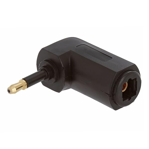 Cmple Optical Toslink Jack to Mini Plug Angled Adapter - High-Quality Audio Connection