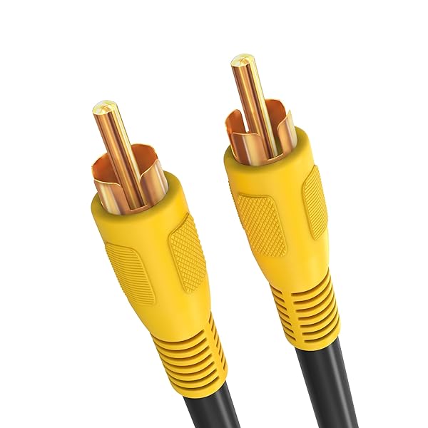 Cmple Cmple 75 ft RCA Subwoofer Cable - Digital Coaxial Audio Cord for Home Theater & Rear View Camera