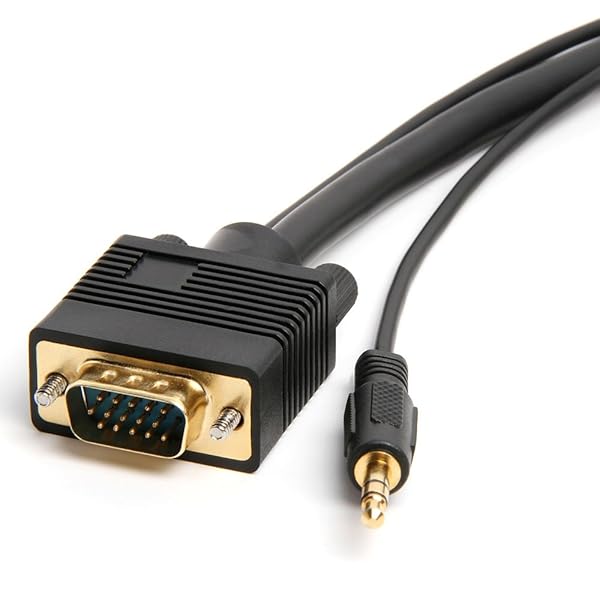 Cmple VGA Cable Male to Male 3.5mm Aux Audio Monitor SVGA 15 Pin - 3 Feet Length - Image 2