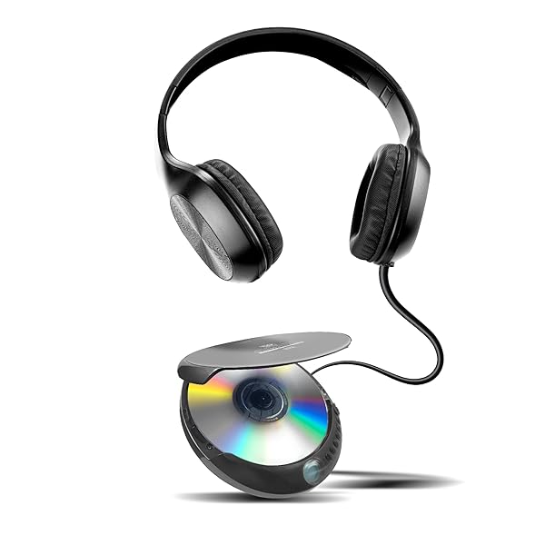 Coby Coby Portable CD Player with MP3 Playback and FM Radio, 60-Second Anti-Skip Protection, Foldable Wired Headphones, Compact Retro Discman Music Player