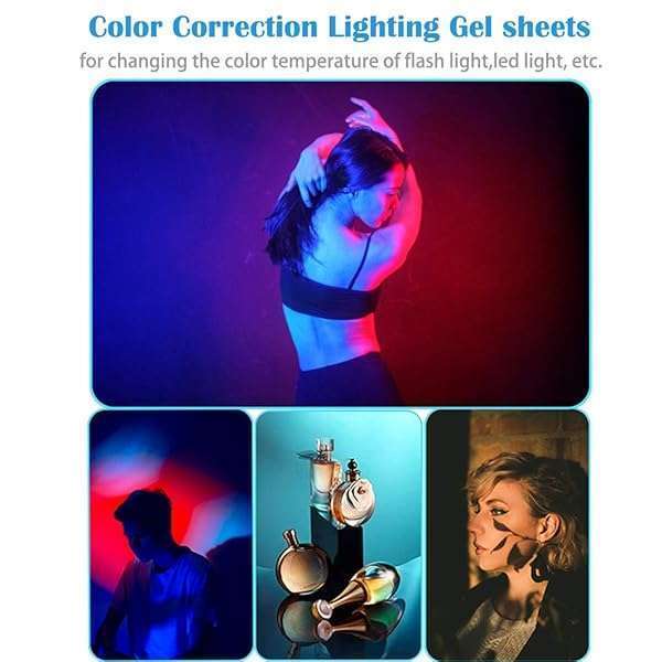 "Color Correction Gels 6 Pack Kit - 16x20" Warm Orange & Blue Lighting Sheets for Photography & Video" - Image 6