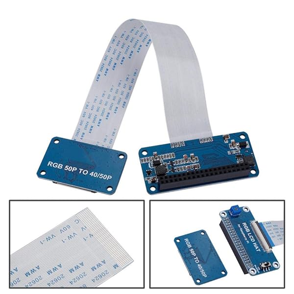 "Colorful LCD Driver Board Kit - 50Pin to 40Pin Adapter for 5", 7", & 10.1" LCDs - Versatile Display Solution" - Image 9