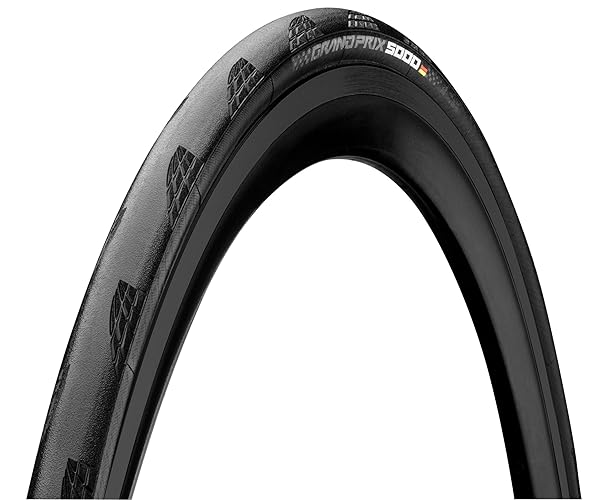 Continental Grand Prix 5000 Tire 700x25 - Clincher, Folding, BlackChili, Vectran Breaker, LazerGrip for Ultimate Performance