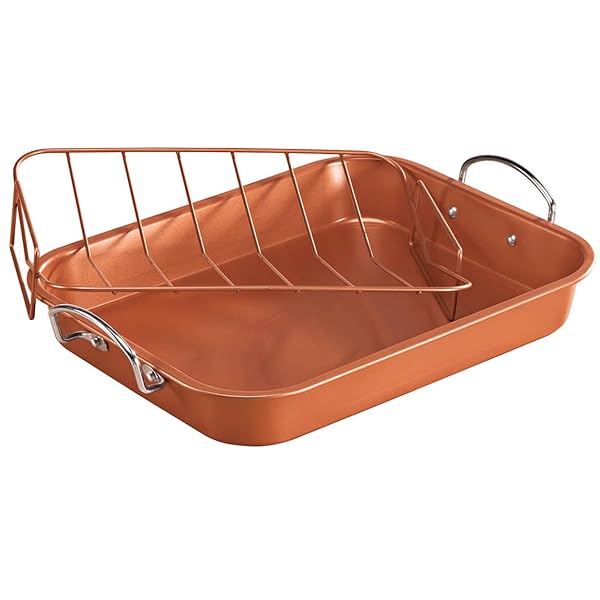Copper Basin Buy Copper H-02725-WV Turkey Roaster Pan - Perfect Size & Color for Holiday Cooking