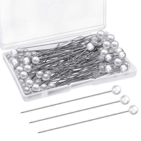 200 Faux Pearl Corsage & Boutonniere Pins for Weddings | White Straight Pins for Craft & Decoration - Image 3