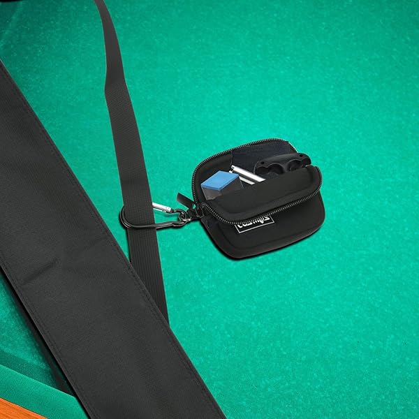 Cosmos 32-Inch Black Billiard Stick Carrying Bag with Mini Zipper Pouch - Perfect for 1/2 Cue Storage - Image 6
