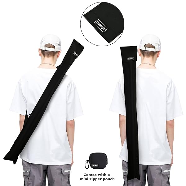 Cosmos 32-Inch Black Billiard Stick Carrying Bag with Mini Zipper Pouch - Perfect for 1/2 Cue Storage - Image 8