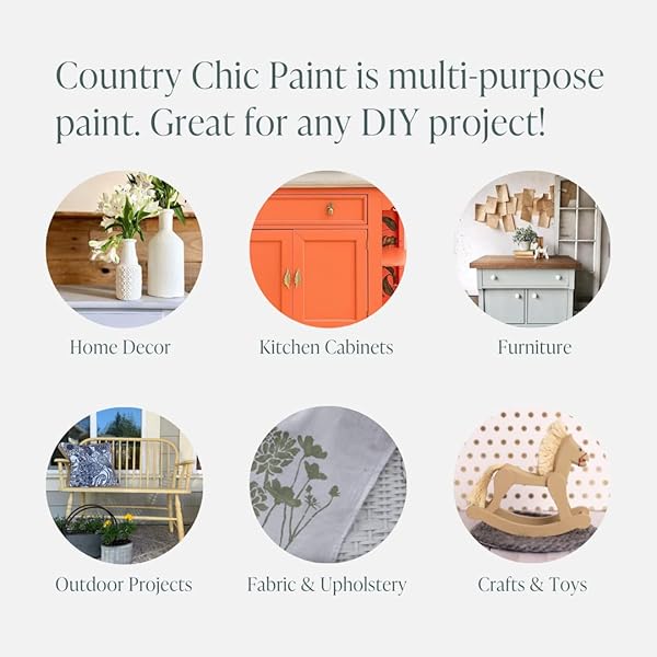Country Chic All-in-One Chalk Paint Crinoline Off White Eco-Friendly Matte Finish for Furniture Cabinets Home Decor Quart 32 oz - Image 7