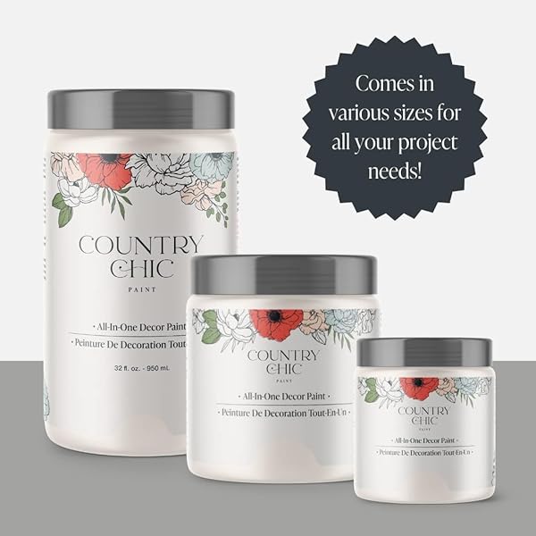 Country Chic All-in-One Chalk Paint Crinoline Off White Eco-Friendly Matte Finish for Furniture Cabinets Home Decor 16 oz - Image 8