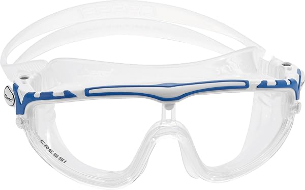 Buy Cressi Skylight Clear-White/Blue Dive Mask with Clear Lens - Perfect for Underwater Adventures!