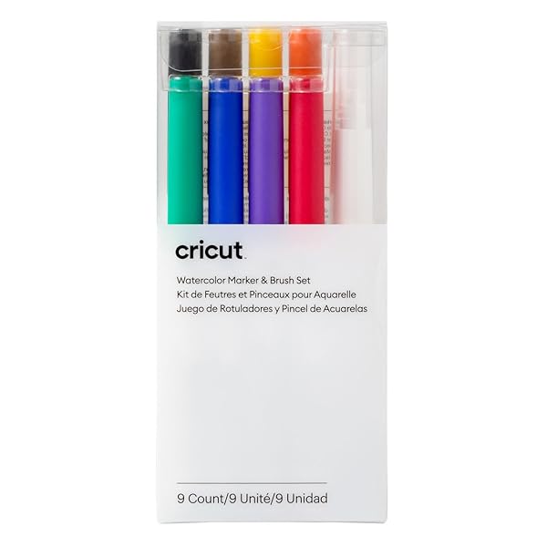 Enhance Your Crafts: Cricut Watercolor Marker & Brush Set - 8 Non-Toxic Colors for Maker & Explore Machines