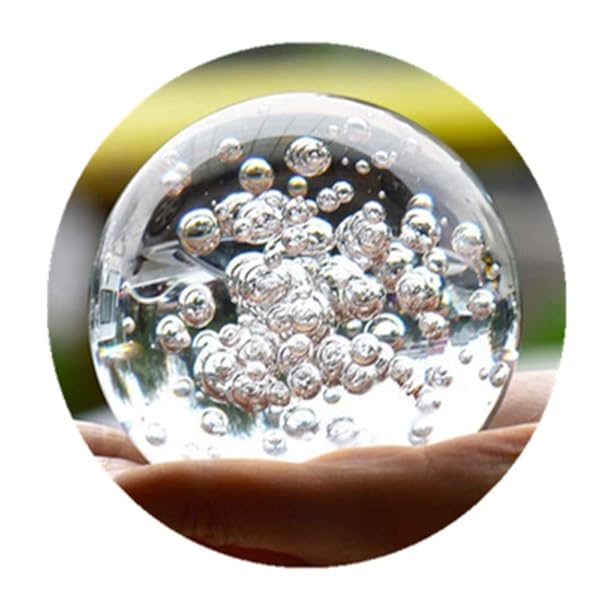 Crystal Glass Marbles Water Fountain Bubble Ball - Feng Shui Decorative 80mm Indoor Figurines - Image 2