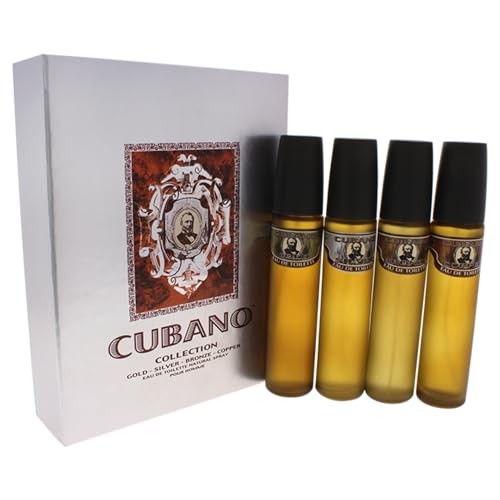 Shop Cubano Variety Set for Men: Gold, Silver, Bronze & Copper 4-Piece Eau De Toilette - 2 OZ Each