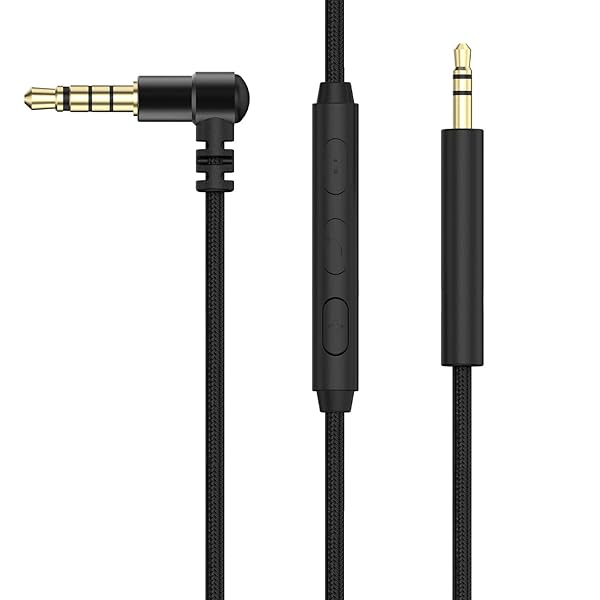 Cubilux 3.5mm to 2.5mm Headphone Cable with MIC for Bose, Sennheiser & JBL - 4 FT Compatible with Noise Cancelling Models