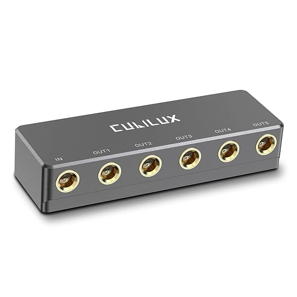 "Cubilux 5-Way 1/4" Audio Splitter: Multiport Aux for Instruments, Headphones & Studio Monitors" - Image 3