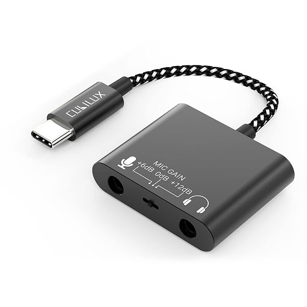 Cubilux USB C Mic Splitter: Enhance Audio with +12dB Gain for Android, iPad, Mac & Windows - Image 3
