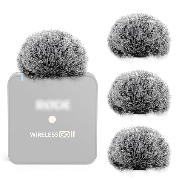 Upgrade Your Rode Wireless Go II: Cubilux 4-Pack Furry Wind Muffs & Pop Filters for Ultimate Sound Quality