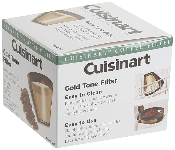 Buy Cuisinart GTF Gold Tone Coffee Filter for 10-12 Cup Cone & Burr Mill - Durable & Eco-Friendly! - Image 5