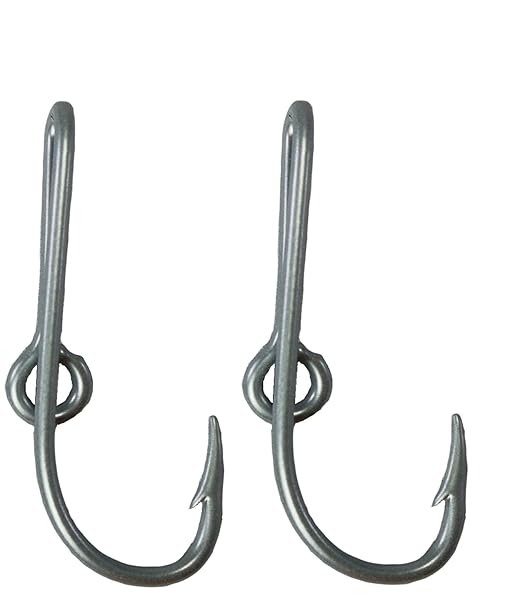 Custom Colored Eagle Claw Silver Hat Fish Hooks Set of Two Hat Hook Pins for Caps