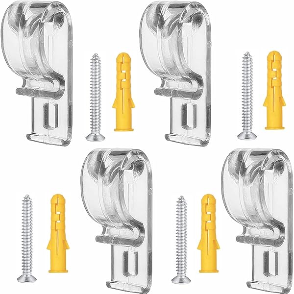 4 Sets Cutelec Roller Shade Safety Chain & Cord Guide - P Clip Fixation for Roller Blinds - Image 3