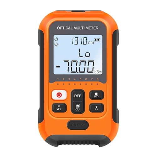 Portable Fiber Optic Cable Tester with Visual Fault Locator - D YEDEMC OPM-VFL-2 for FC/SC/ST Interfaces