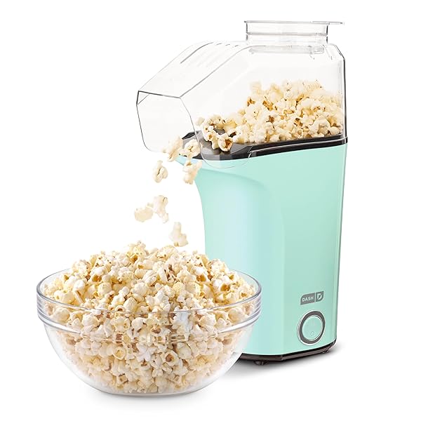 Buy DASH Hot Air Popcorn Popper - 16 Cups, Measuring Cup & Butter Melter - Aqua Color - Image 2