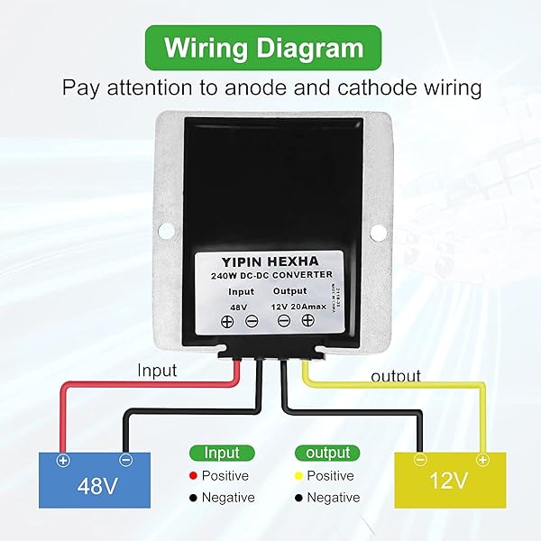 DC 36V/48V to 12V 20A Buck Converter - Waterproof Power Supply for Golf Carts & Forklifts - Image 7