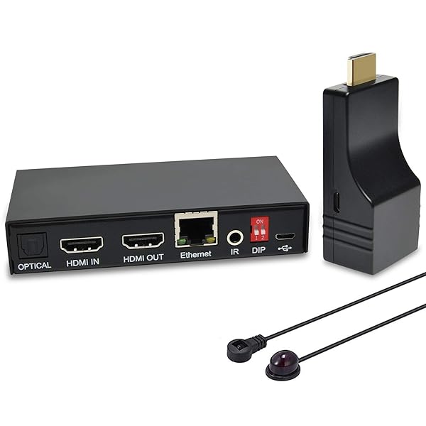 DDMALL 4K HDMI Extender Over CAT5e/6/7 Cable with IR Remote Up to 230ft 4K60Hz Supports Loop Out HDR HDCP 2.2 EDID HDMI 2.0 SPDIF and Analog Audio