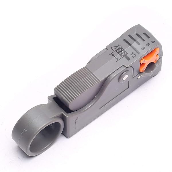 DEVMO Universal Coaxial Cable Stripper Tool for RG6 RG11 RG58 RG59 Fast and Efficient Wire Stripping