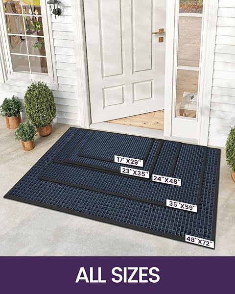 "DEXI Heavy Duty Door Mat - Stain & Fade Resistant Non-Slip Indoor/Outdoor Mat 35"x23" - Perfect for Entryways & Patios" - Image 4