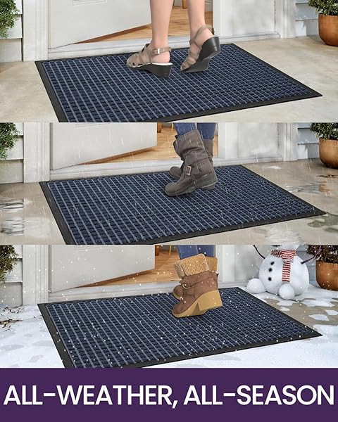"DEXI Heavy Duty Door Mat - Stain & Fade Resistant Non-Slip Indoor/Outdoor Mat 35"x23" - Perfect for Entryways & Patios" - Image 9