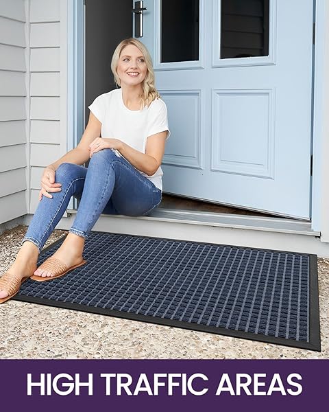 "DEXI Heavy Duty Door Mat - Stain & Fade Resistant Non-Slip Indoor/Outdoor Mat 35"x23" - Perfect for Entryways & Patios" - Image 10