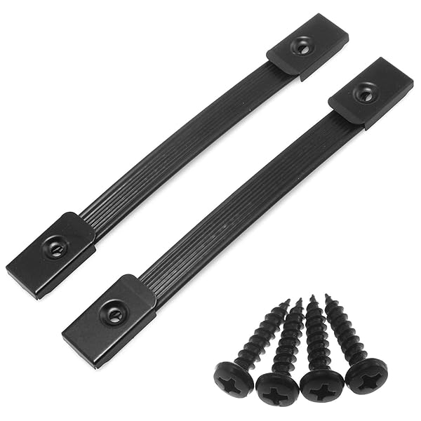 DGZZI DGZZI 2PCS 8Inch Black Guitar Amplifier Speaker Cabinet Handle Strap with Metal End Caps