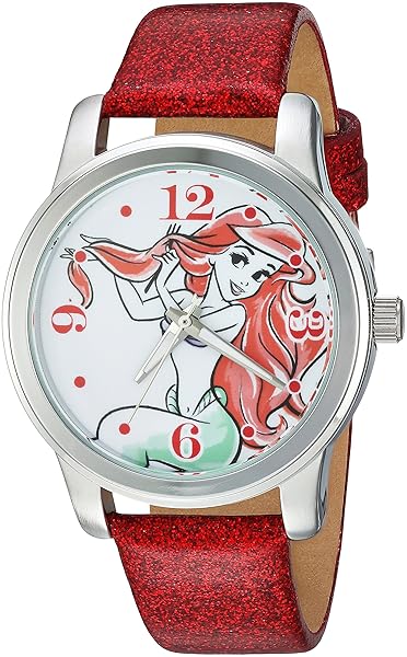 Disney Women's Ariel Quartz Metal Casual Watch Red WDS000076