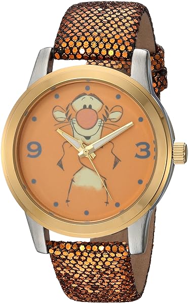 Disney Women's Pooh Tigger Quartz Metal Casual Watch Gold Toned Model WDS000353