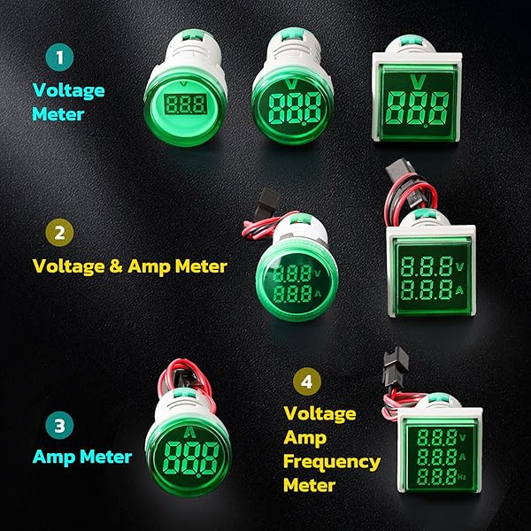 DROK AC 500V Voltage Tester, 3pcs AC 60-500V 110v 220v Voltage Monitor Digital Larger LED Screen Voltmeter Volt Detetor Green Red Yellow Signal - Image 7