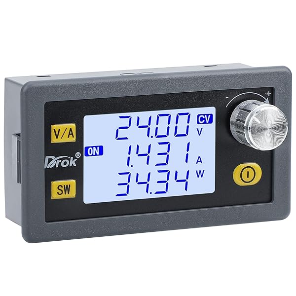 DROK Buck Boost Converter, DC 5.0-30V to 0.6-30V 4A 35W Adjustable Voltage Regulator LCD Display 6V 9V 12V 24V Power Supply Module, CC CV Step Up - Image 2