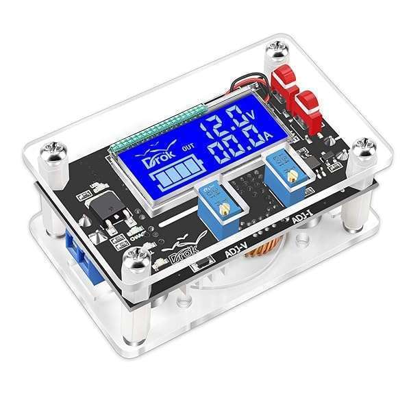 DROK Buck Boost Voltage Regulator: Adjustable 6-30V to 0.5-30V Converter with USB, LCD Display & 4A Power Supply - Image 3