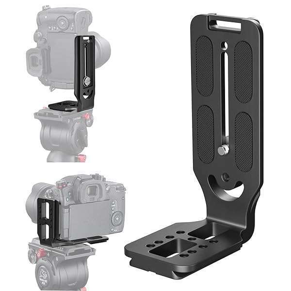 DSLR Camera L Bracket: Quick Release Plate for Canon, Nikon, Sony, DJI Osmo & More - Vertical/Horizontal Tripod Compatibility