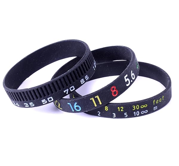 DSLRKIT DSLRKIT Photographer's Wristband Set: Stop Lens Zoom Creep for Perfect Aperture, Focus & Focal Length