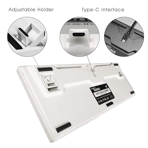 DURGOD Heavy Duty Mechanical Keyboard: Cherry MX Brown, N-Key Rollover, PBT Keycaps, Type C - Perfect for Gamers & Typists - Image 4