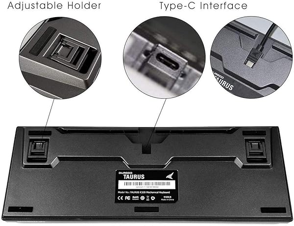 DURGOD K310 Corona Mechanical Keyboard: White Backlit, 104 Keys, USB C, Cherry MX Red, Programmable for Windows & Mac - Image 10