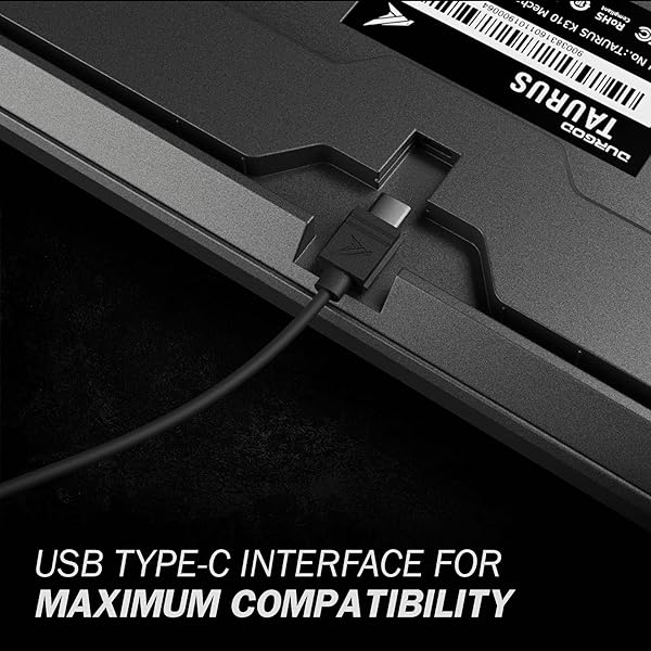 DURGOD K310 Corona White Backlit Mechanical Keyboard - 104 Keys, USB C, PBT Keycaps, Programmable, NKRO for Windows & Mac - Image 7