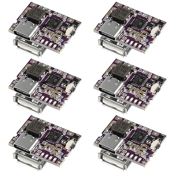 DWEII 6PCS Type-C USB 5V 3.1A Boost Converter Step-Up Power Module IP5310 Mobile Power Bank Accessories with Switch LED Indicator