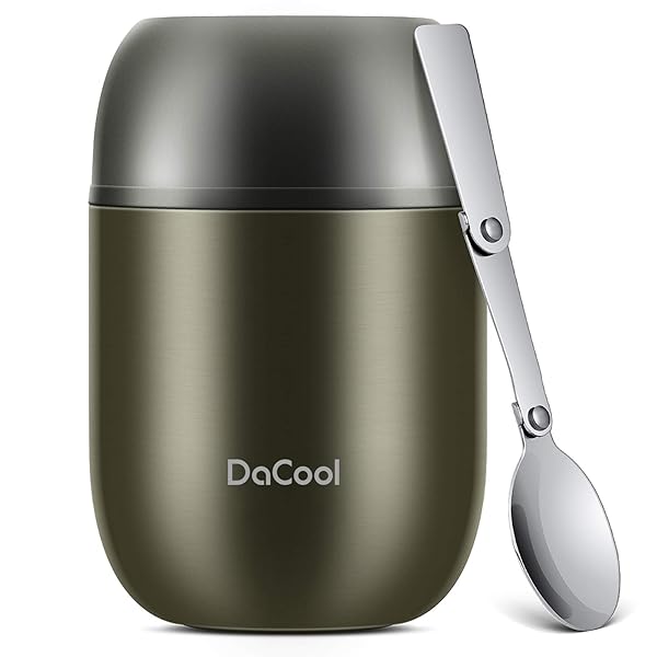 DaCool DaCool 16oz Insulated Food Jar - Leak Proof Bento Box for Hot Meals | BPA Free Lunch Container for Kids & Adults