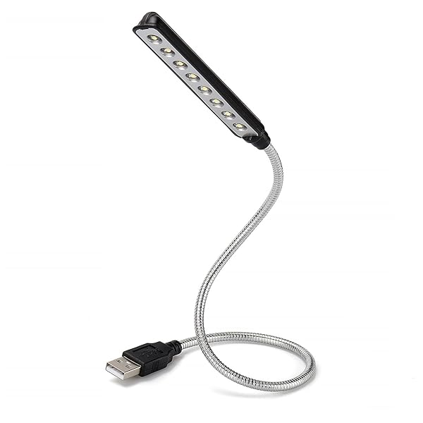 Daffodil Brighten Your Space: Daffodil USB LED Light - 8 Super Bright Reading Lamp for PC & Mac, No Batteries Needed!