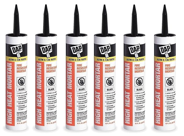 Buy DAP 18854 Stove & Fireplace Mortar (Pack of 6) - High-Quality Heat-Resistant Sealant