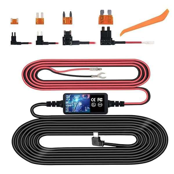 Dash Cam Hardwire Kit - Type-C USB C Charger with Fuse Tap & Installation Tool | 11.5ft Power Cord for 12V-24V Cars - Image 2
