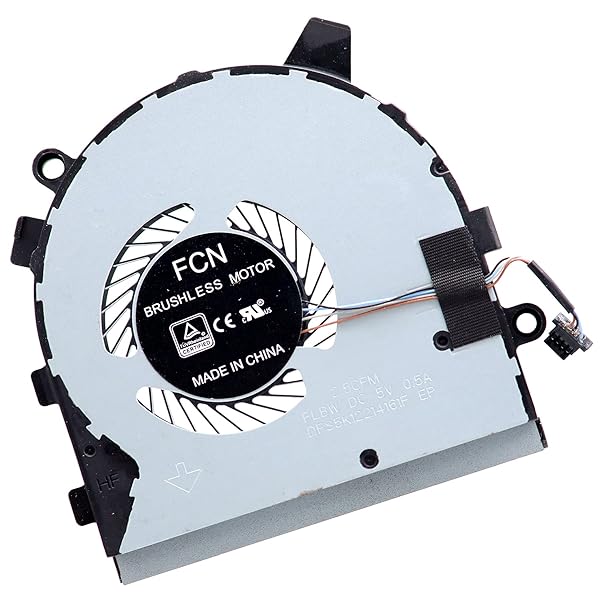 Deal4GO CPU Cooling Fan Replacement for Dell Inspiron 13 7390 2-in-1 - Model 1XVDH, DFS5K12214161F, Black
